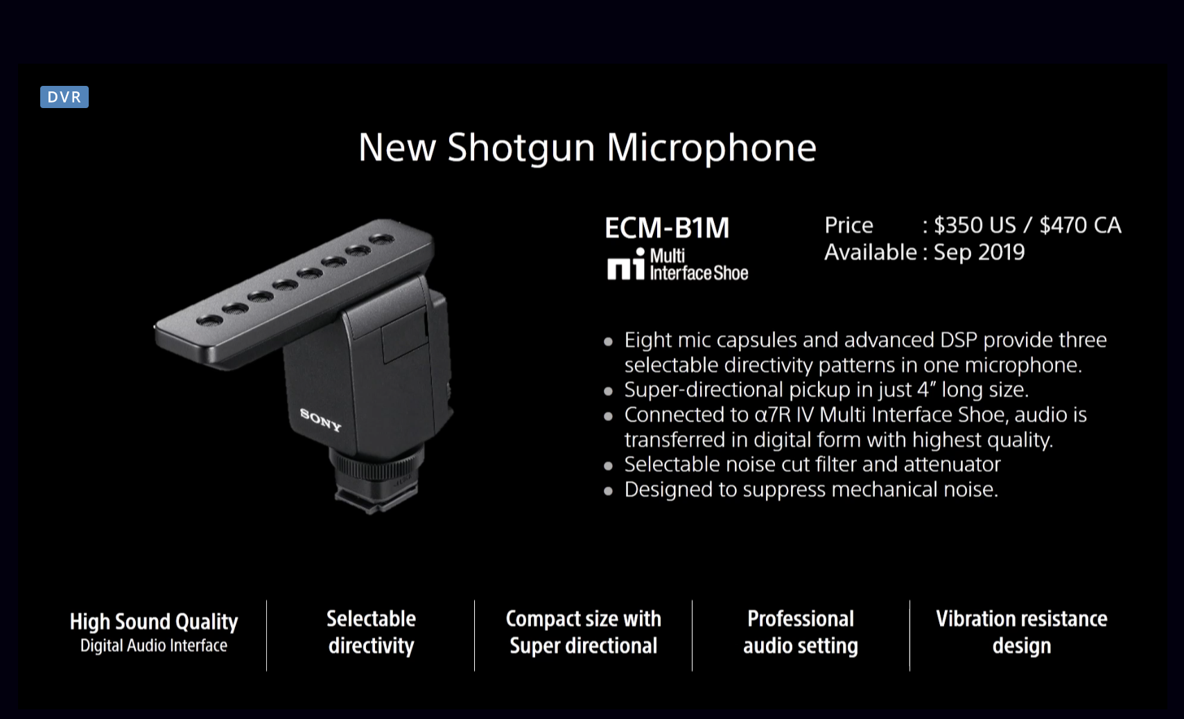 Sony Releases Fully Digital ECM B1M Shotgun Microphone Newsshooter