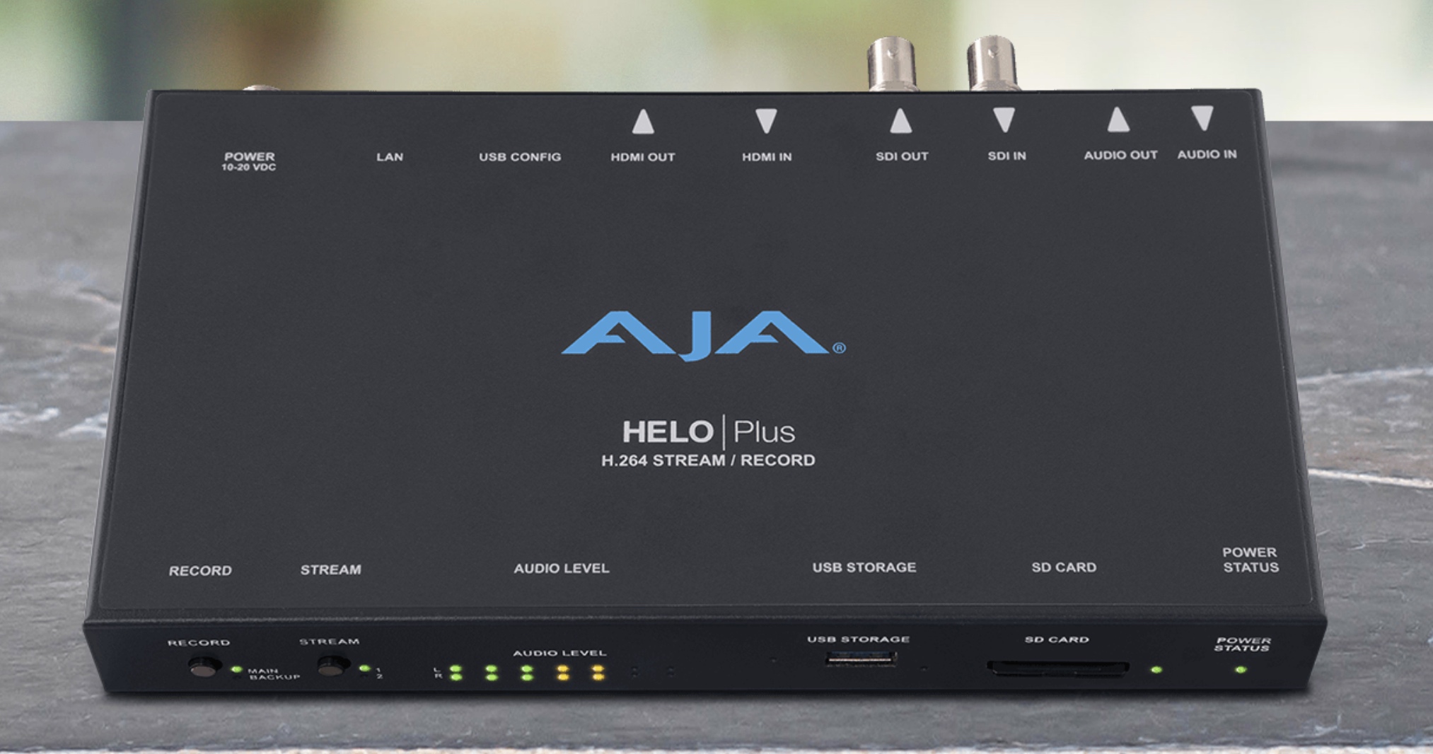 AJA HELO Plus Advanced H 264 Streamer Recorder Newsshooter