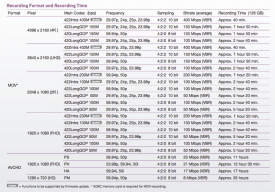 Recording Formats