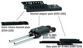 Dovetail adapter plate on Quick release dove tail plate USBP 15 MKII BP 19 MKII