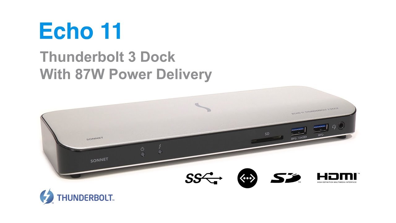 Echo 11. Sonnet Echo 11 Thunderbolt 4 Dock. Sonnet Echo 11. Sonnet Echo Express se II. Sonnettech Thunderbolt to AVB.