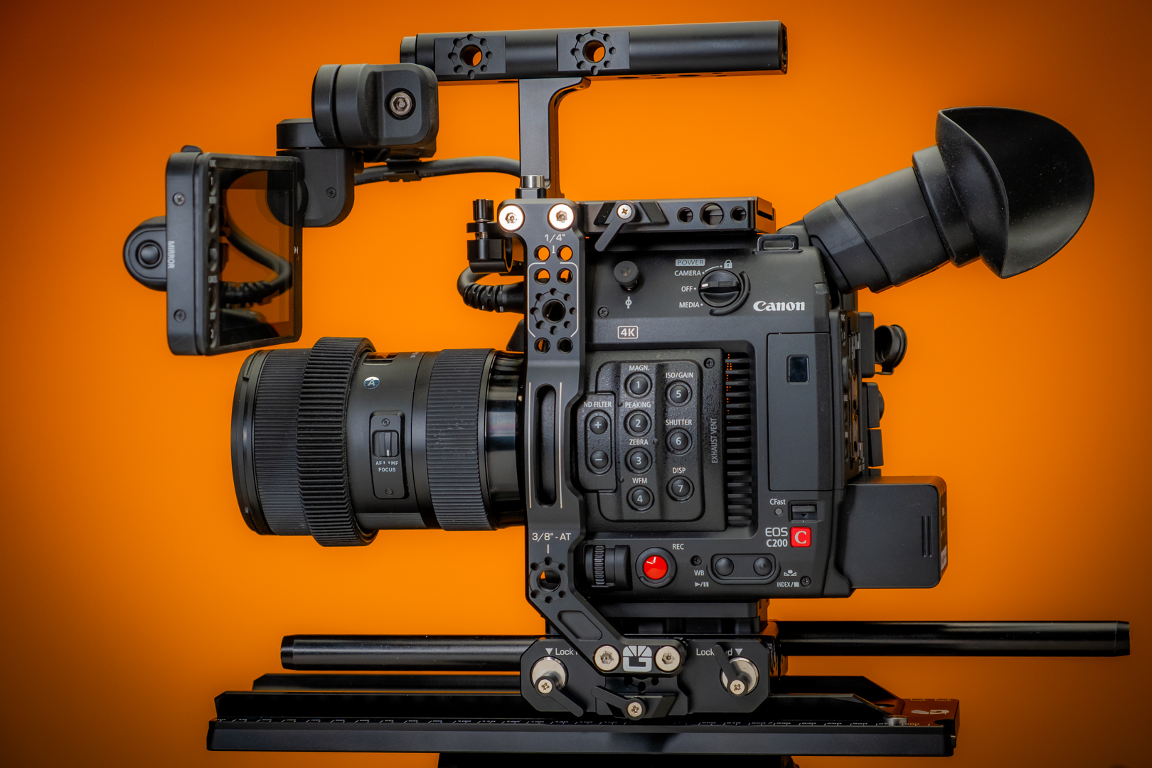 Hands On With The Bright Tangerine Left Field Canon C200 Cage