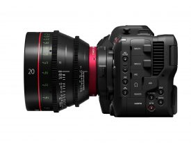 EOS C70 Left with adapter and EF 24 70mm f2 8L II USM