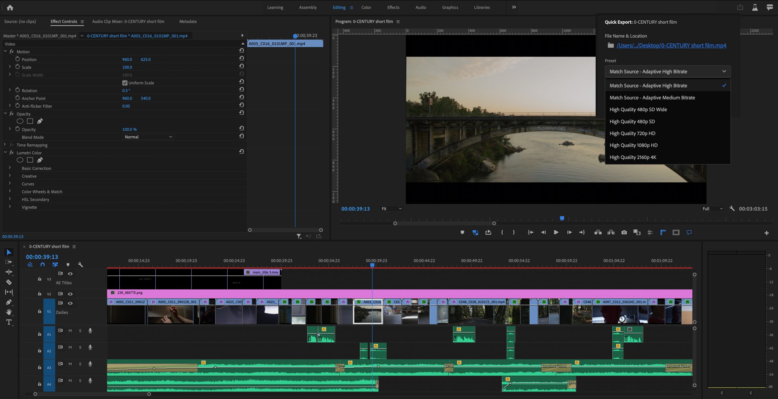 Premiere Pro Quick Export Preset Dropdown - Newsshooter