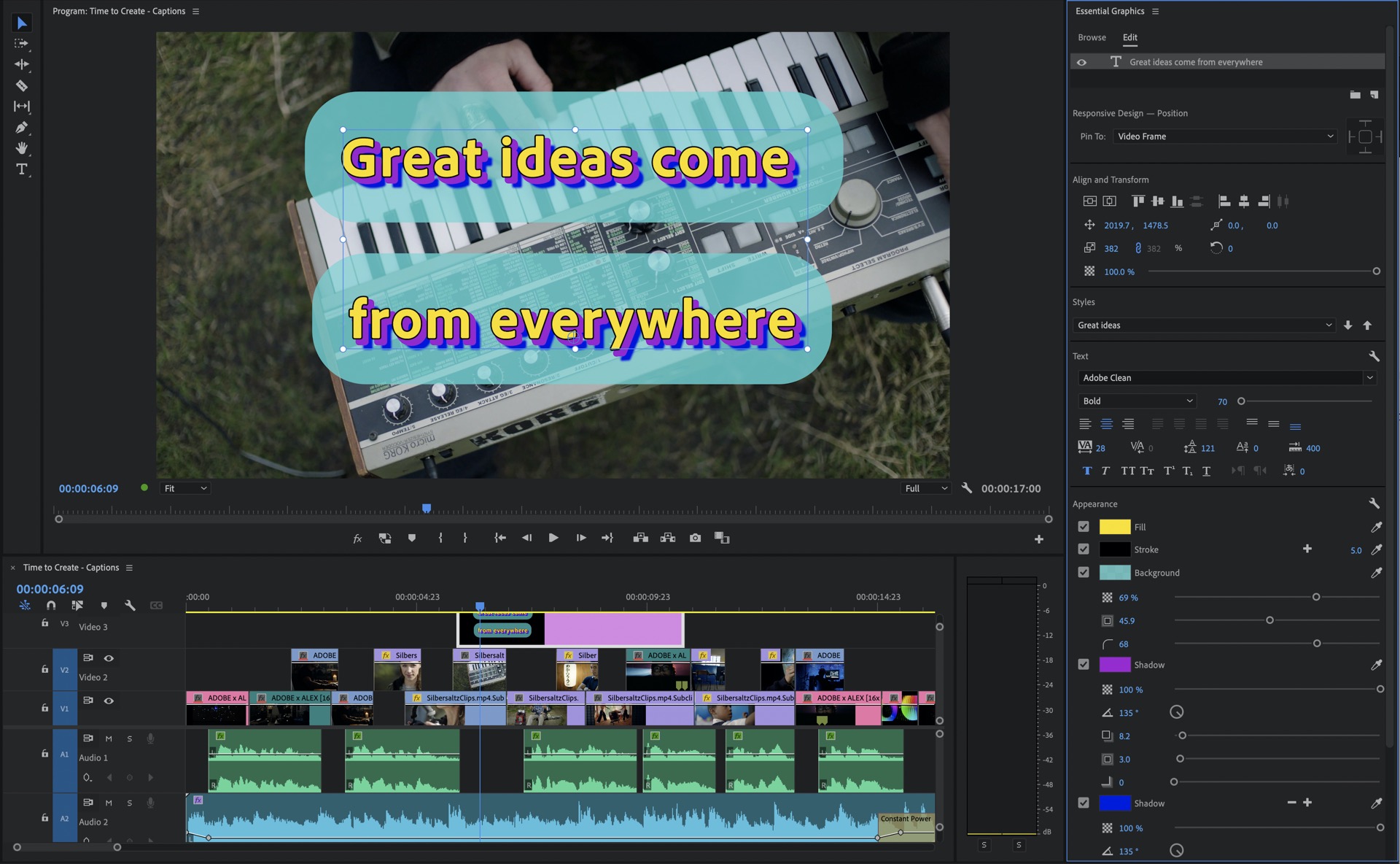 Speech to text premiere pro 2024. Adobe capture.