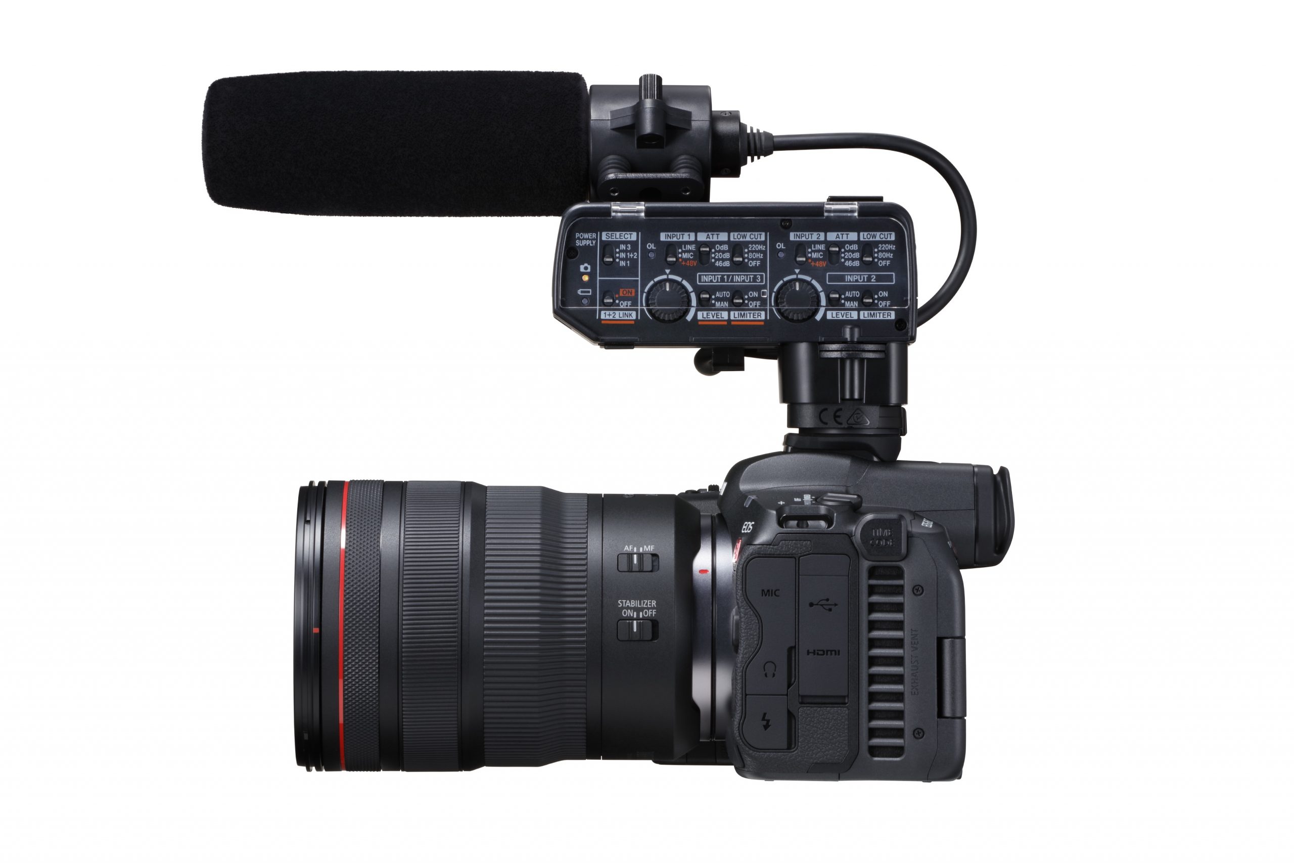 Canon R5 C and Tascam XLR Adapter - Newsshooter