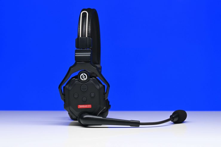 Hollyland Solidcom C1 Wireless Headset Intercom System 4-Person Full Duplex  1100ft Team Communication Group Talk Single-Ear Headset with 1 Master & 3