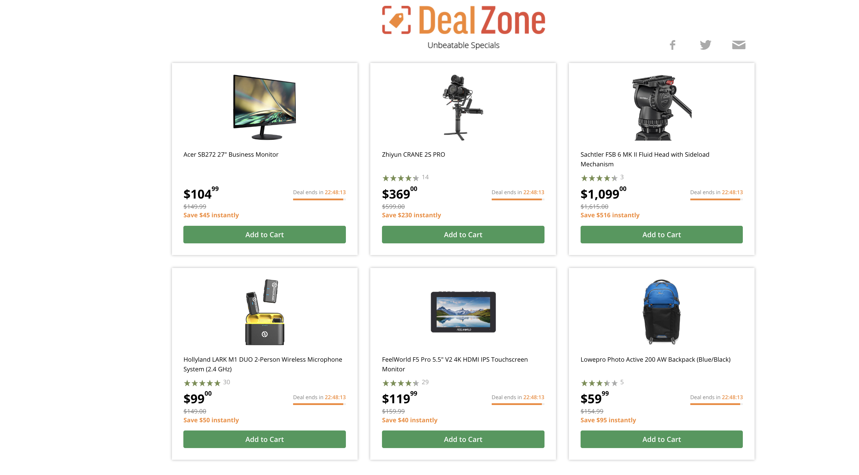 B&H Daily Deals - Newsshooter