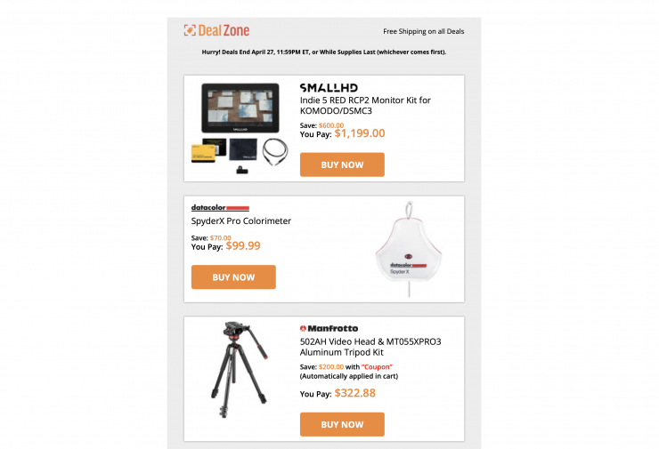 B&H Daily Deals - Newsshooter