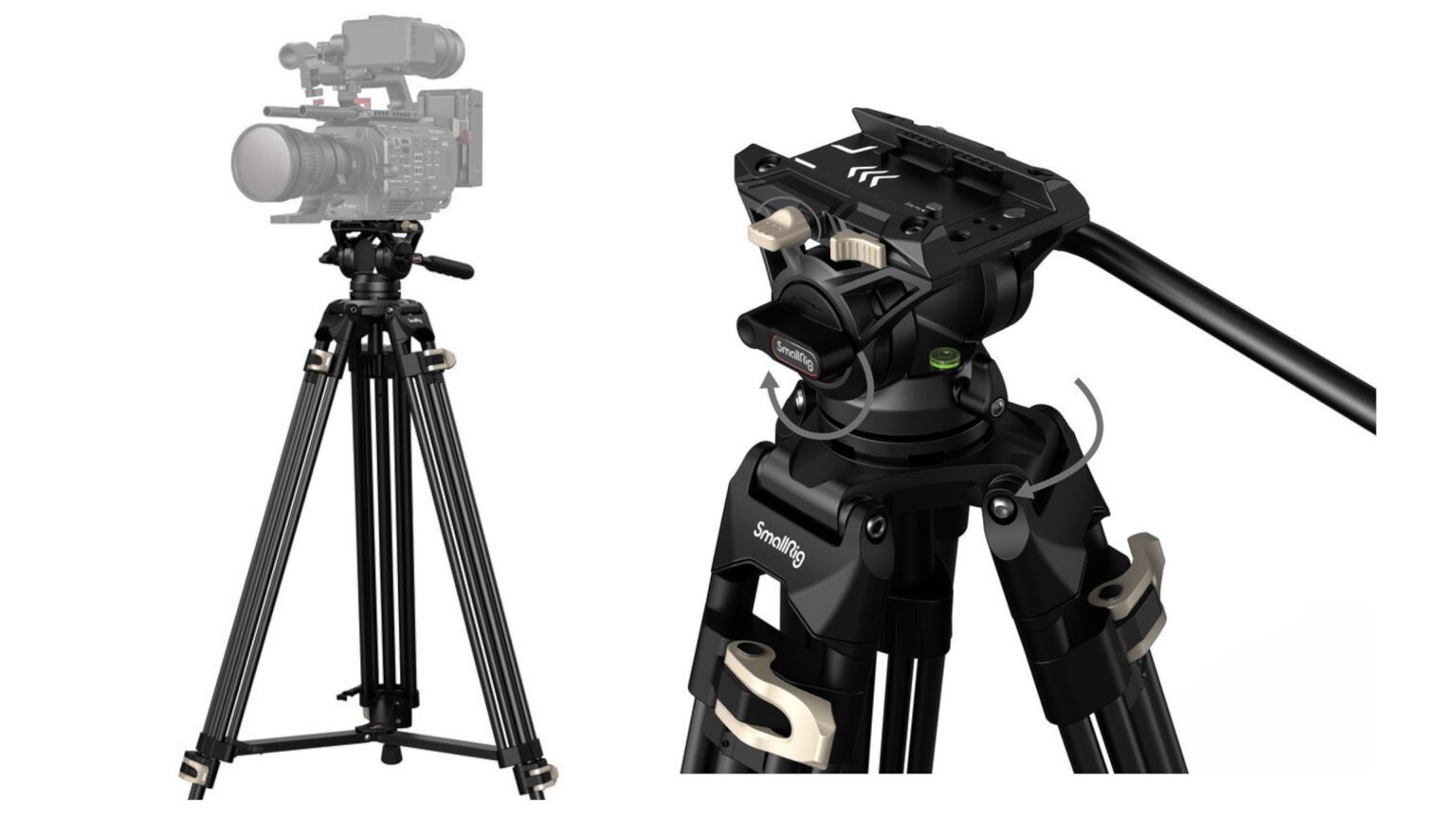 SmallRig AD-01 Heavy-Duty Tripod with Fluid Head on sale for $109 USD ...