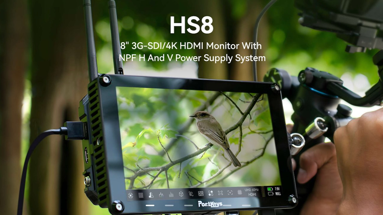 PORTKEYS HS8 8" 3GSDI 4K HDMI/3GSDI HighBright Monitor with 3D LUT