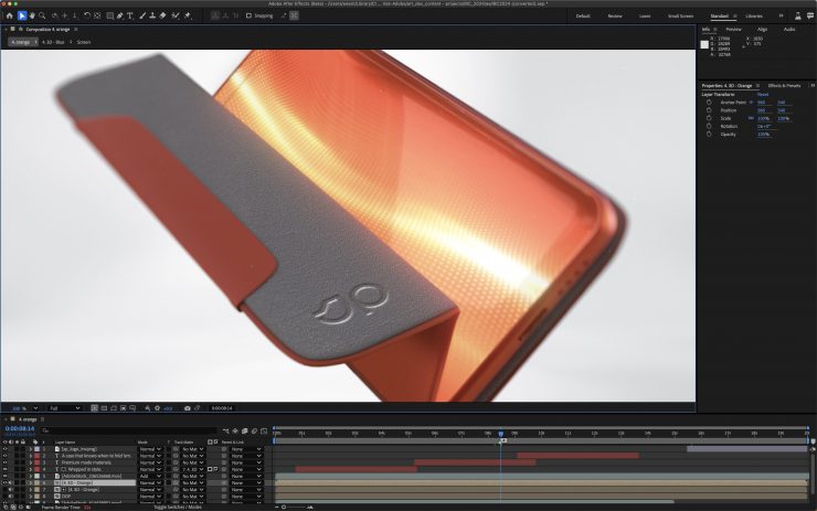 After Effects phone orange