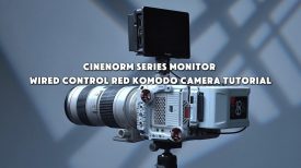 CINENORM OS Series Monitors Wired Connection to RED KOMODO